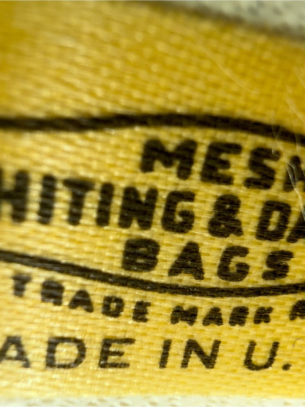 Whiting & Davis Cream Mesh Tote with Amber Handles - Picture 3 of 3